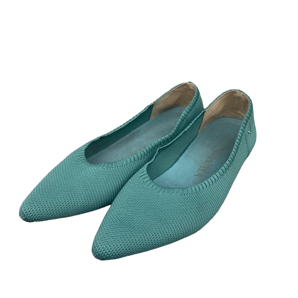 Vivaia Womens Mint Green Pointed Toe Woven Flats Washable Size 36 EU 6 US